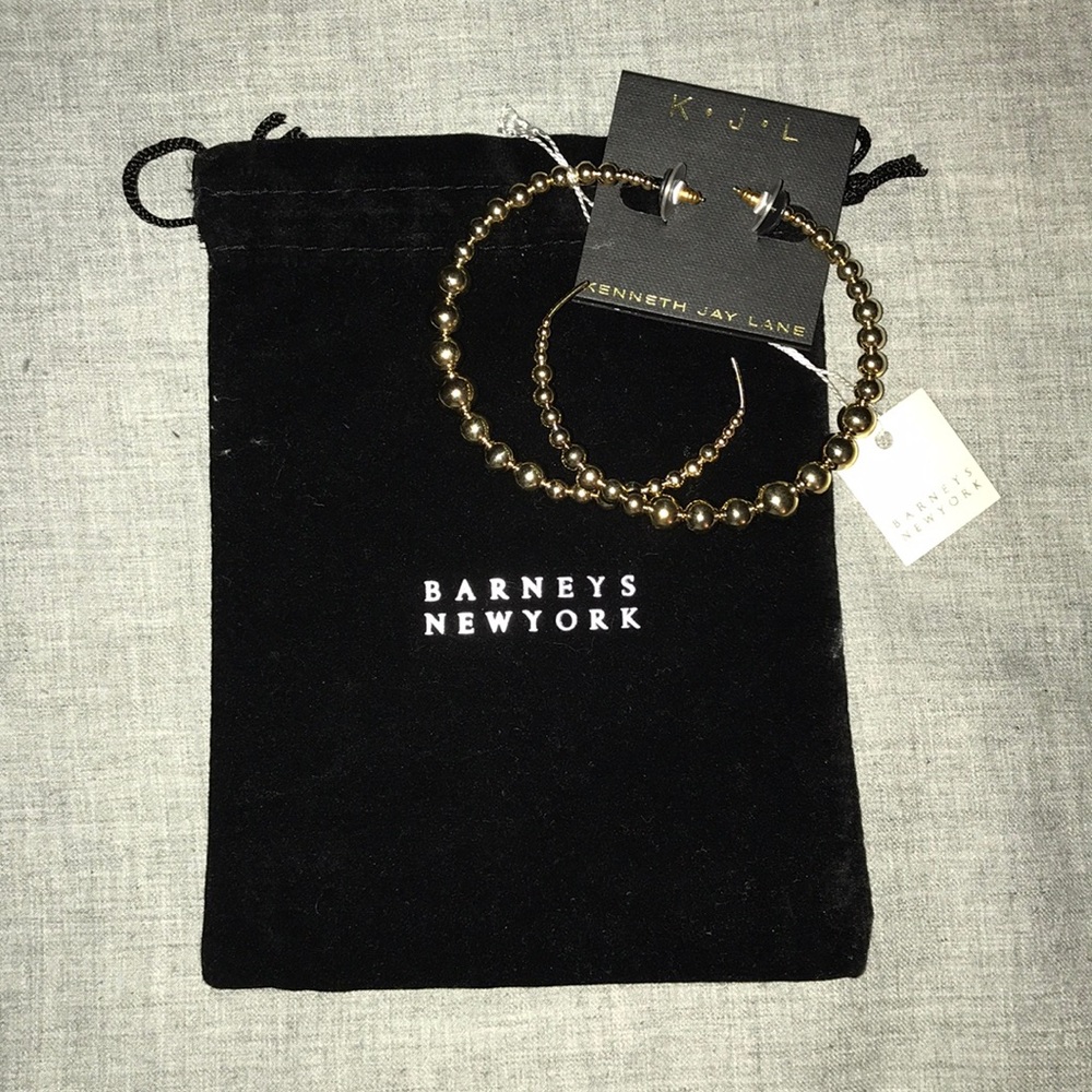 Kenneth Jay Lane Beaded Wire Hoops BNWT!